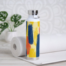 Crayon and Butterfly Flowers Trinkflasche