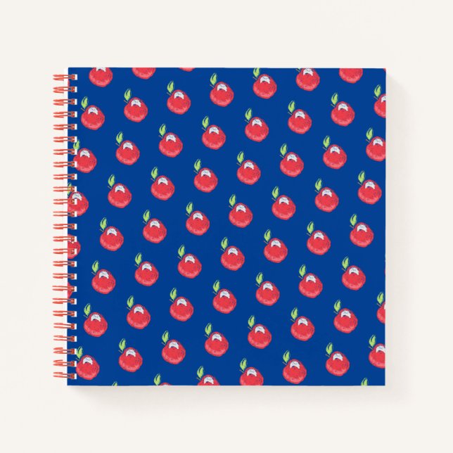 Crayon Apple Pattern Notizbuch (Vorderseite)