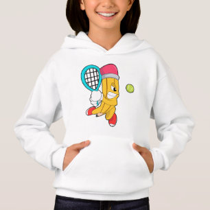 Crayon au tennis avec raquette de tennis