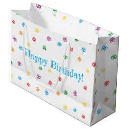 Crayon bolsa regalo "Happy Birthday" Große Geschenktüte