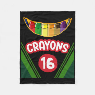 Crayon Box Fun Teacher Student Crayon Squad Hallow Fleecedecke