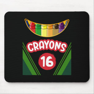 Crayon Box Fun Teacher Student Crayon Squad Hallow Mousepad