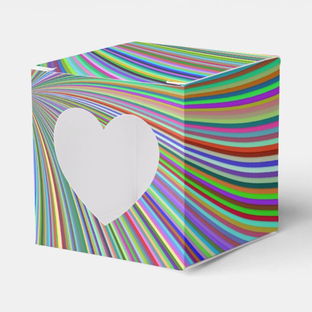 Crayon Box of Colors Optical Illusion Spiral Geschenkschachtel (Vorderseite)