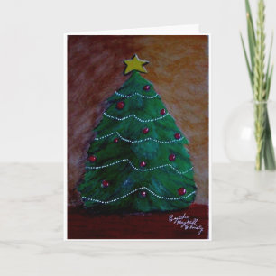 Crayon brillant mélangé arbre de Noël Carte
