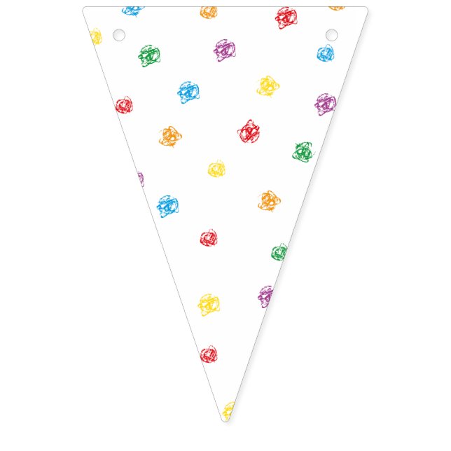Crayon bunting wimpelkette (Erste Fahne)
