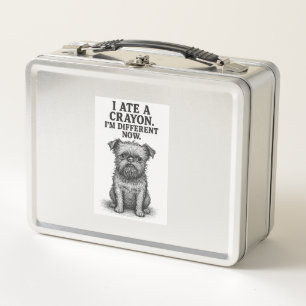 Crayon Chaos � Lustiges Brussels Griffon Hund Meme Metall Brotdose