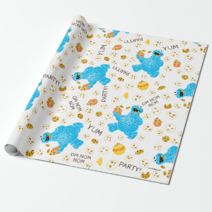 Crayon Cookie Monster Cookie Pattern Geschenkpapier