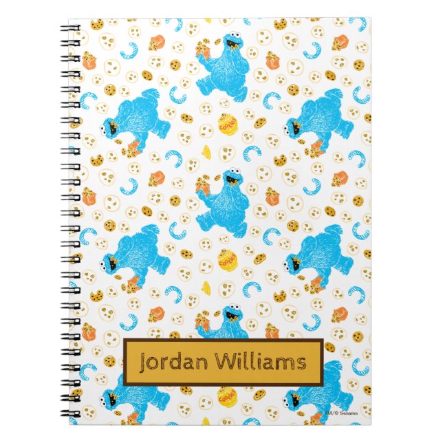 Crayon Cookie Monster Cookie Pattern Notizblock (Vorderseite)