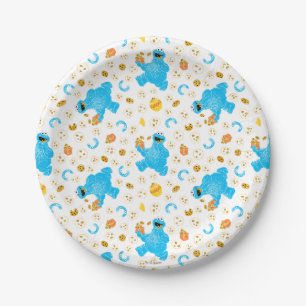 Crayon Cookie Monster Cookie Pattern Pappteller