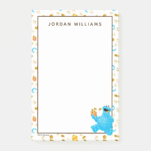 Crayon Cookie Monster Cookie Pattern Post-it Klebezettel