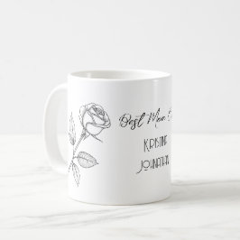 Crayon Dessiner rose Fête des mères Café Mug