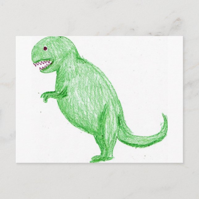 Crayon Dinosaur Postkarte (Vorderseite)