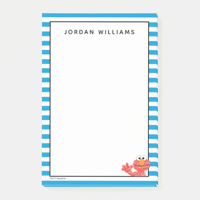 Crayon Elmo Stripe Muster Post-it Klebezettel (Vorderseite)