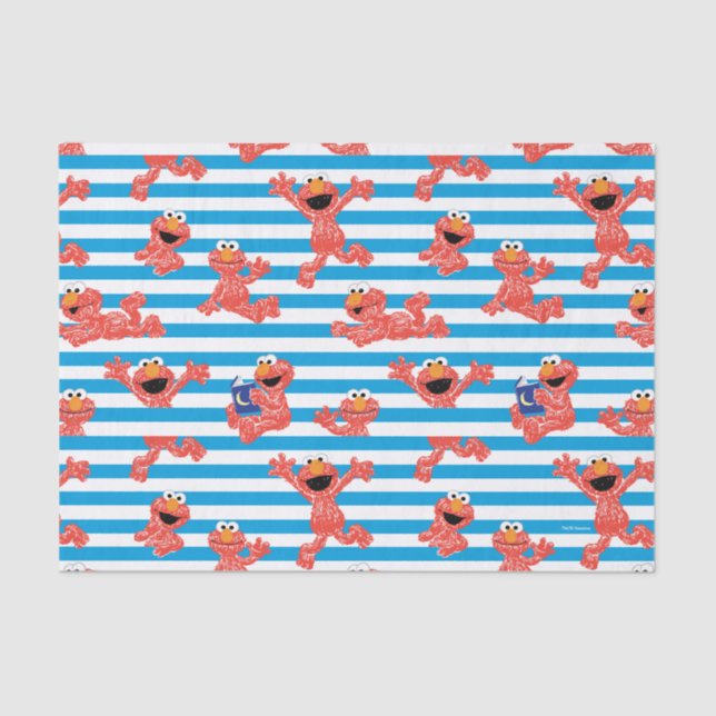 Crayon Elmo Stripe Muster Seidenpapier (Vorderseite)