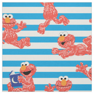 Crayon Elmo Stripe Muster Stoff