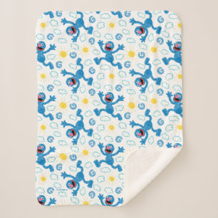 Crayon Grover Sunshine Pattern Sherpadecke