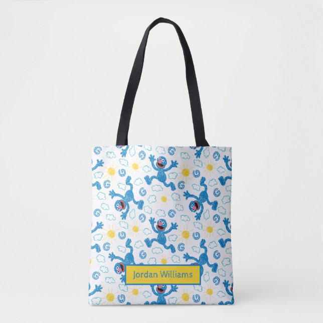 Crayon Grover Sunshine Pattern Tasche (Vorderseite)
