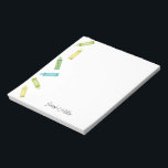 Crayon Hello Notizblock<br><div class="desc">Dieses Notizblock ist mit bunten Stiften versehen</div>