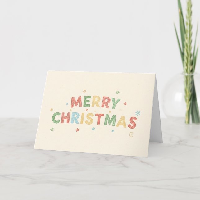 Crayon Kids Script Frohe Weihnachten (Vorderseite)
