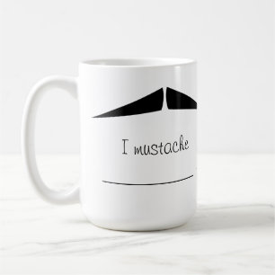Crayon noir personnalisé Mustache Stache Mug