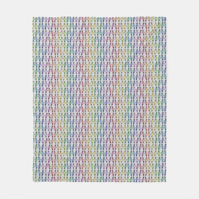Crayon Pals Muster Fleece Blanket (Vorderseite)
