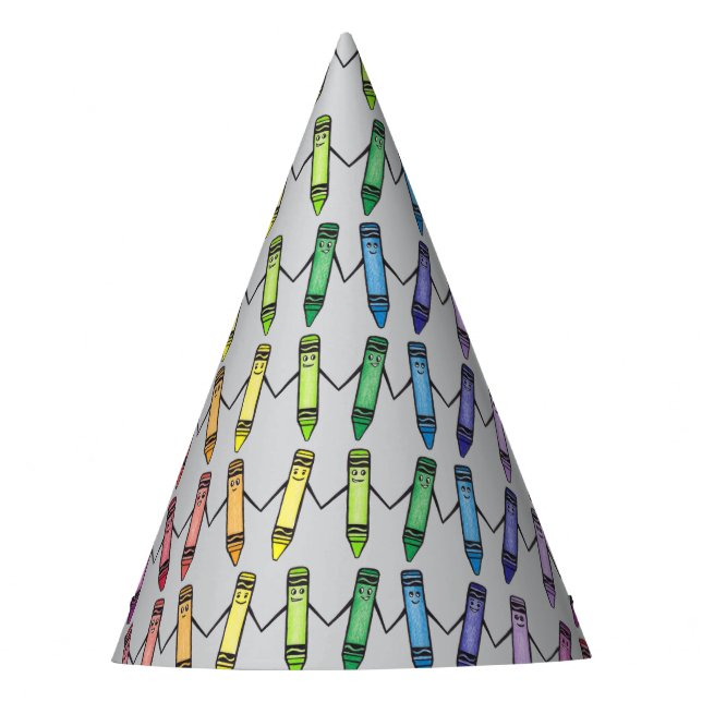 Crayon Pals Niedlich Artist Party Hat Partyhütchen (Vorderseite)