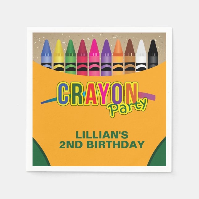 Crayon Party Serviette (Vorderseite)