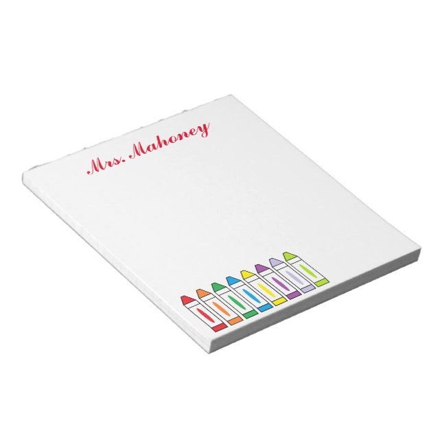 Crayon Personalisiert Notepad Notizblock (angewinkelt)