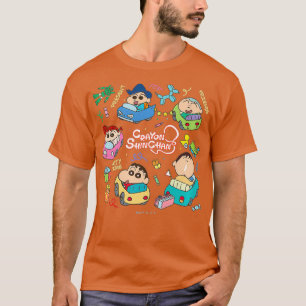 Crayon Shin-chan Kasukabe boeitai Party time T-Shirt