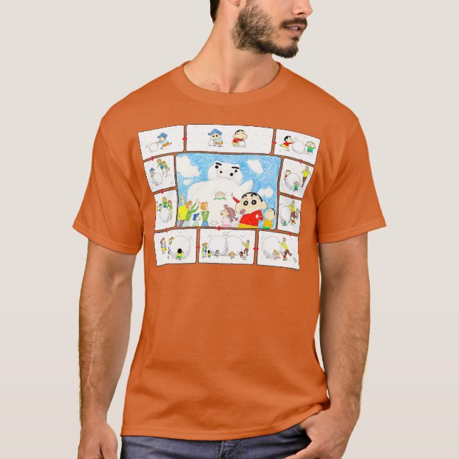 Crayon Shin-chan Snowman T-Shirt (Vorderseite)