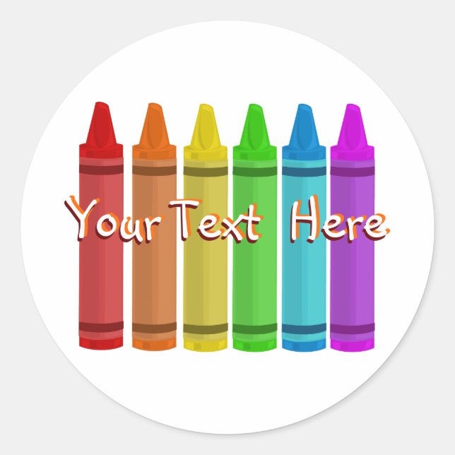Crayon Stickers Template (Vorderseite)