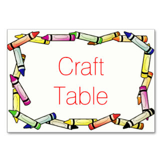 Crayon Table Cards Tischnummer