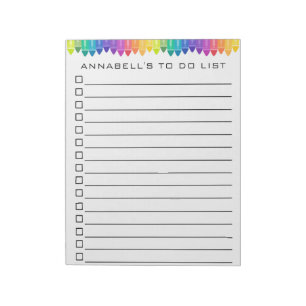 Crayon to Do List Personalisieren Notizblock