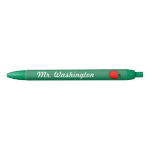 Crayon vert Tableau noir Stylo pomme de professeur