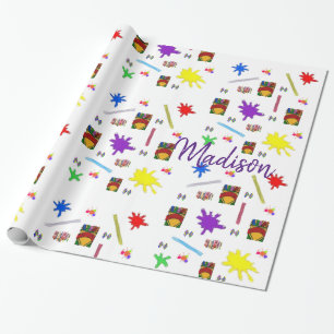 Crayon Wrapping Paper Geschenkpapier