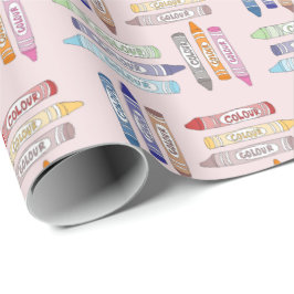 Crayon Wrapping Paper Geschenkpapier