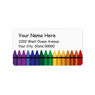 Crayons Address Label Adressaufkleber