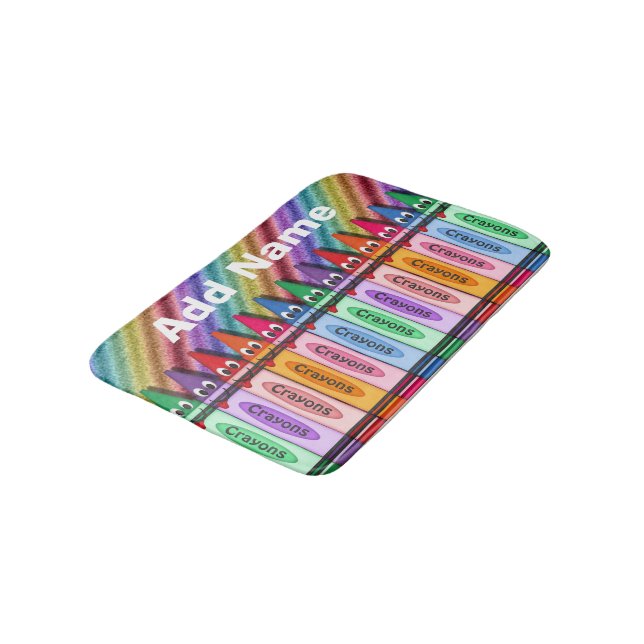 Crayons Bedroom Rug Mat Home Decor Badematte (Schrägansicht)