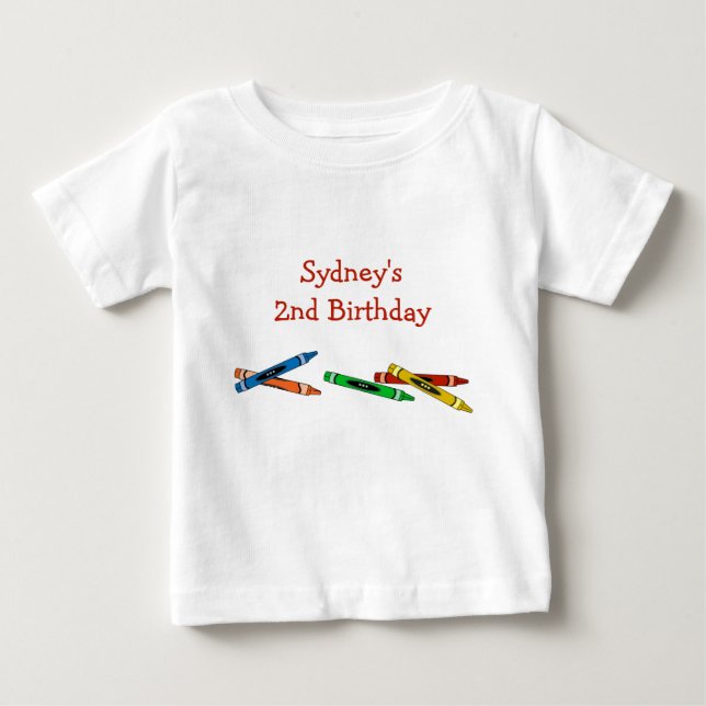 Crayons Birthday Kid's T - Shirt (Vorderseite)