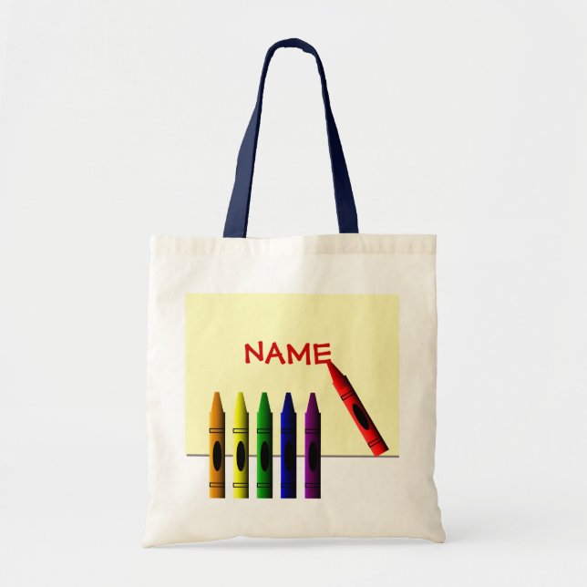 Crayons Couleur mon nom Enfants Sac fourre-tout (Devant)
