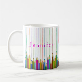 Crayons de couleur personnalisés Mug Retour à l'éc