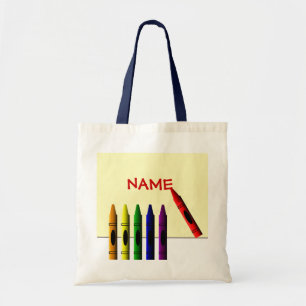 Crayons Farbe mein Name Kinder Totasche Tragetasche