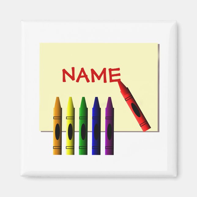 Crayons Farbe mein Name Magnet (Vorne)