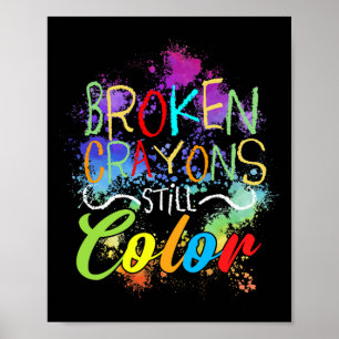Crayons immer noch Farbselbstversorgung psychische Poster