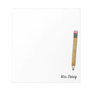 Crayons jaunes blocs-notes personnalisés pour ense
