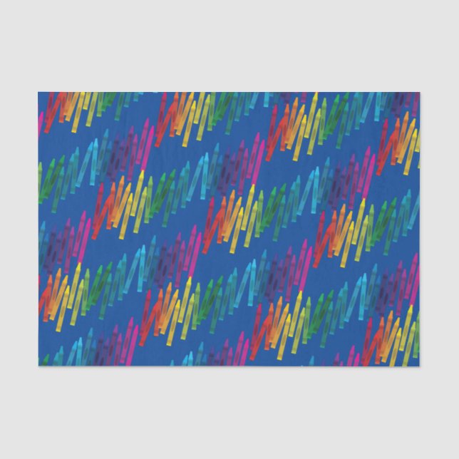 Crayons Kindergeburtstag Party Niedliche Farben Seidenpapier (Vorderseite)
