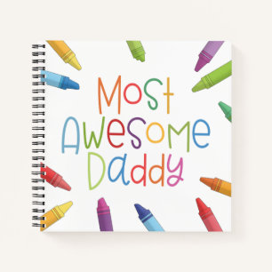 Crayons most Phantastisch Daddy Typografy   Notebo Notizbuch