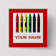 Crayons Niedlich Red Name Crayon Button Template