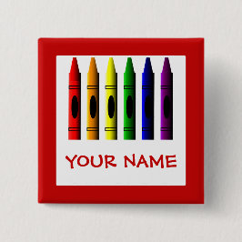 Crayons Niedlich Red Name Crayon Button Template