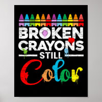 Crayons noch Farbe Mental Health Awareness unterst